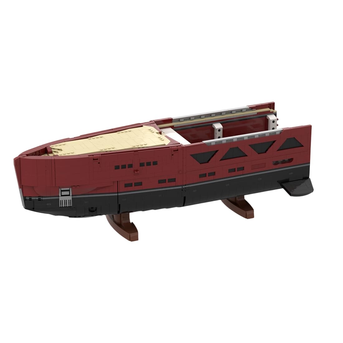 Cubertime VELETTA Superyacht Module 1 – kadłub i podstawa silnika, ABS, modułowy wyświetlacz, część superjachtu klasy kolekcjonerskiej 120 cm (5310 szt.)