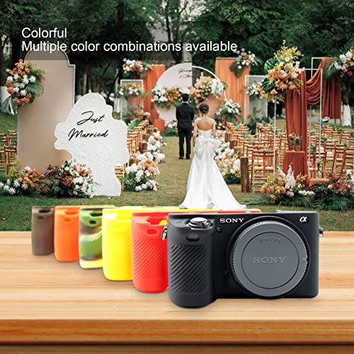 Funda Silicona Naranja para Sony Alpha A6500 miniatura 7