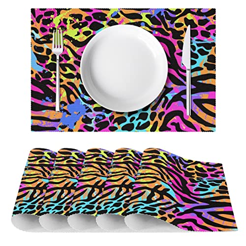 Sets de table animal fluo pour protéger la table des chocs et taches - 3
