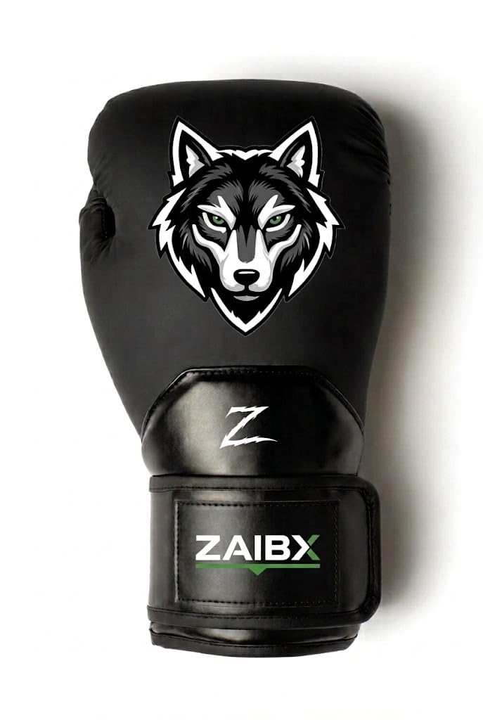 ZAIBX Elite Boxing Gloves for Boxing, Kickboxing & Fitness Training, Heavy Bag Gloves with Comfortable Grip Design, Protective Foam Padding and Hook Loop Wrist Closure
