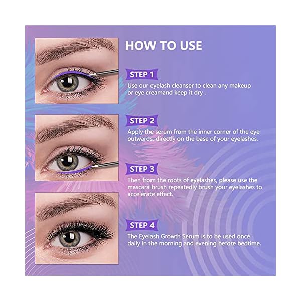 YEALIR Eyelash Growth Serum, Eyebrow Growth Enhancer,Lash Nourish Growth Serum 6ML & Eyelash Cleanser 60ML Kit, Lash Serum for Longer Fuller Eyelashes and Brows with Natural Extract