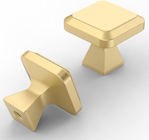 Miniatura 7 de Asidrama Paquete de 10 pomos de níquel satinado cepillado de 1-14 pulgadas para gabinetes de cocina, pomos de tocador, pomos de cajones, herrajes