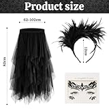 Zoom IMG-1 morluks costume con piume nero Zoom IMG-1 morluks costume con piume nero