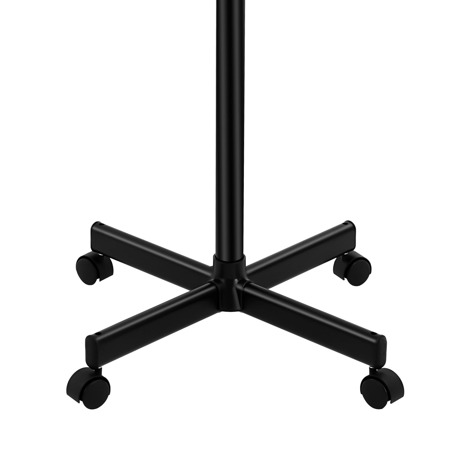 Vaporizador Facial con Ruedas, Cabezal Giratorio de 360°, Altura Ajustable 10-20cm, Negro