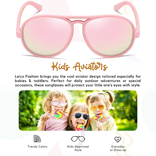 Toddler Baby Infant Polarized Aviator Sunglasses for Boys Girls Kids Age 0-42