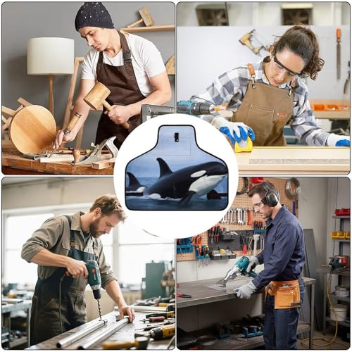 Delantal de trabajo resistente unisex con 8 bolsillos miniatura 6