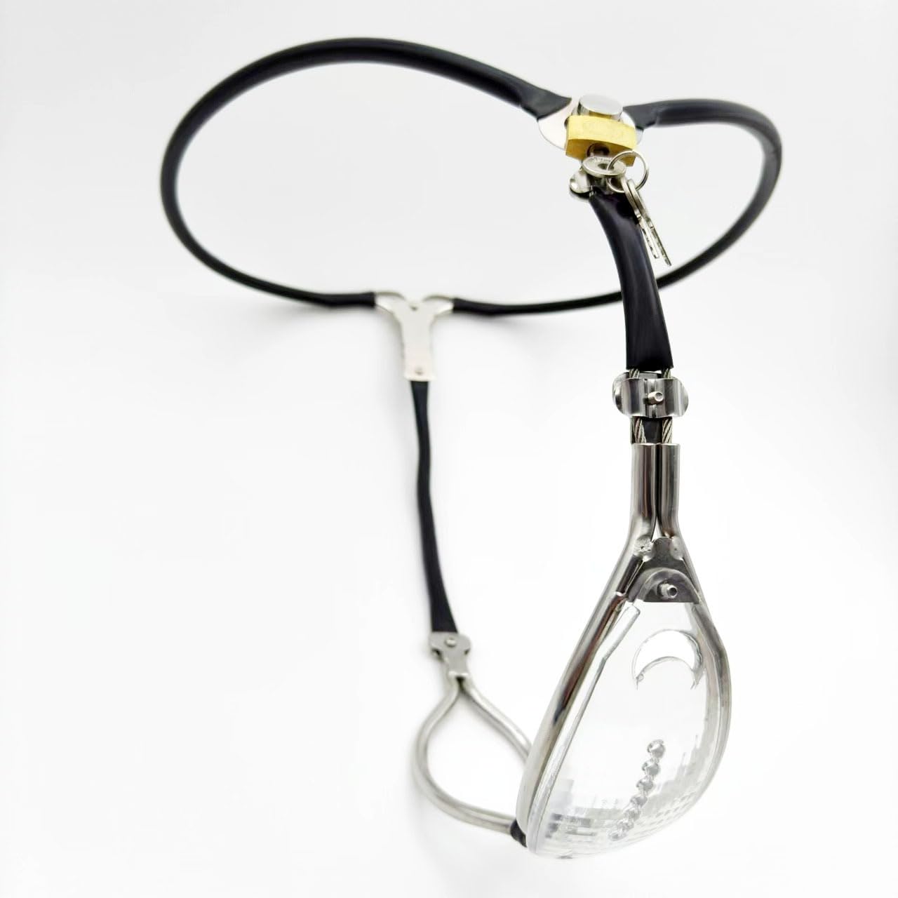 Neu keuschheitsgürtel für Damen, Transparenter Edelstahl Einstellbar Keuschheitsgürtel Mit abnehmbarem Analplug Sexy Bondage keuschheitsgürtel Frau SM Fetisch Sklaven Erotische Sexspielzeug