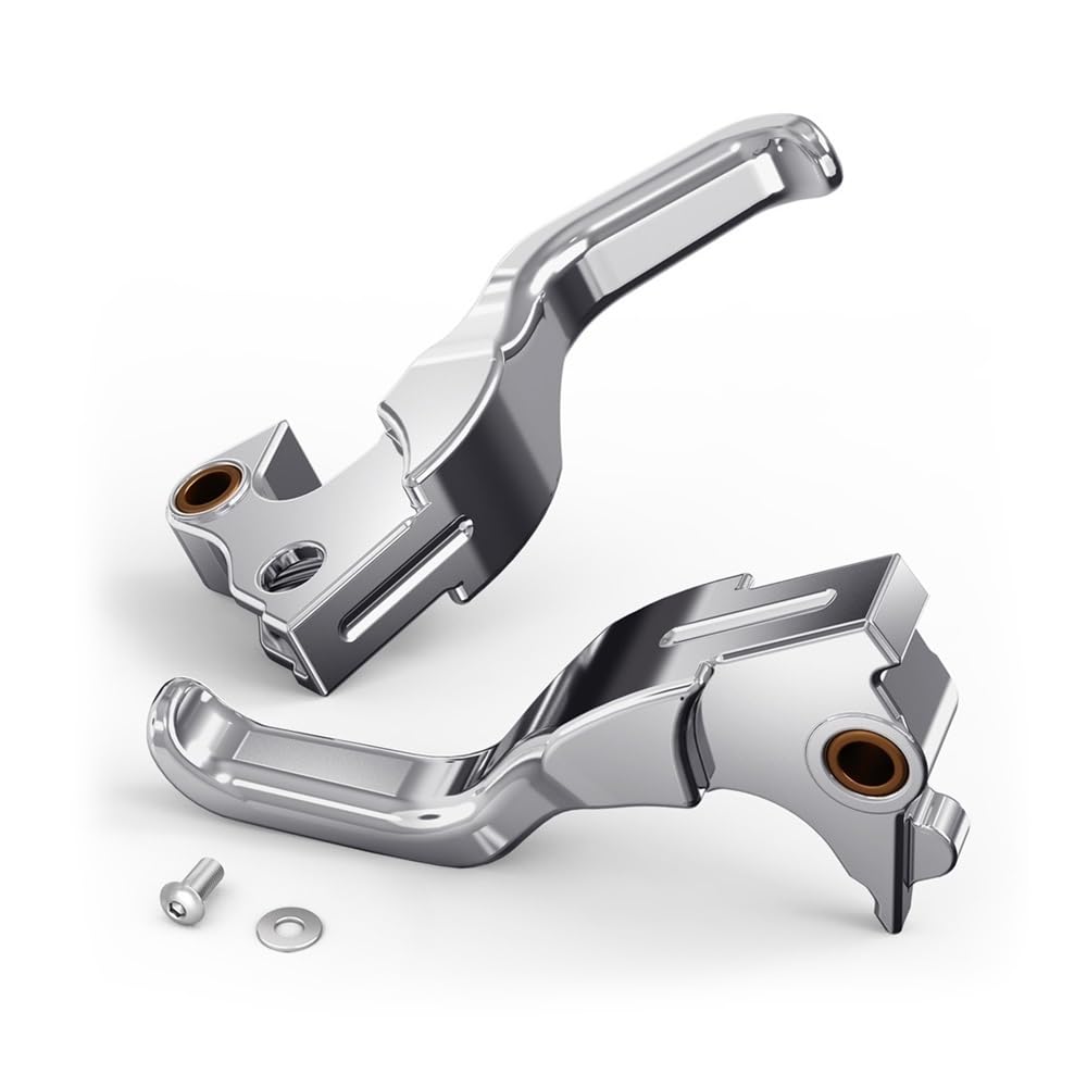 Zhenlygs Silver Fit For 2014-2020 Sportster 883 Super Low Xl883l Sportster 1200 Xl1200c Short Brake Clutch Levers Xl883n Xl1200ns Xl1200x(Silver)