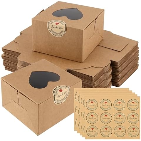 JEUIHAU Boîtes à cupcakes marron Cover