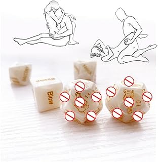 5-En-1 De Moda Blanco Juego De PláStico Dados, Varios PatróN De OrientacióN, Regalo De Pareja - D11-es