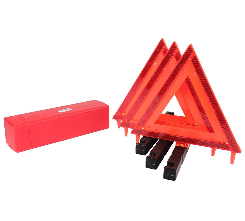 Mytee Products Warning Triangle Reflector Kit, 3-Piece Set, 17” Sides – DOT Approved