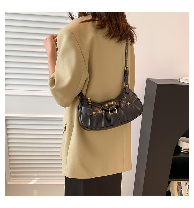 Fashion Handbag for Women, Cute Shoulder Bag Sling Purse Shiny Chic Anesthetic Grunge Handbag Shoulder Crossbody Bag3