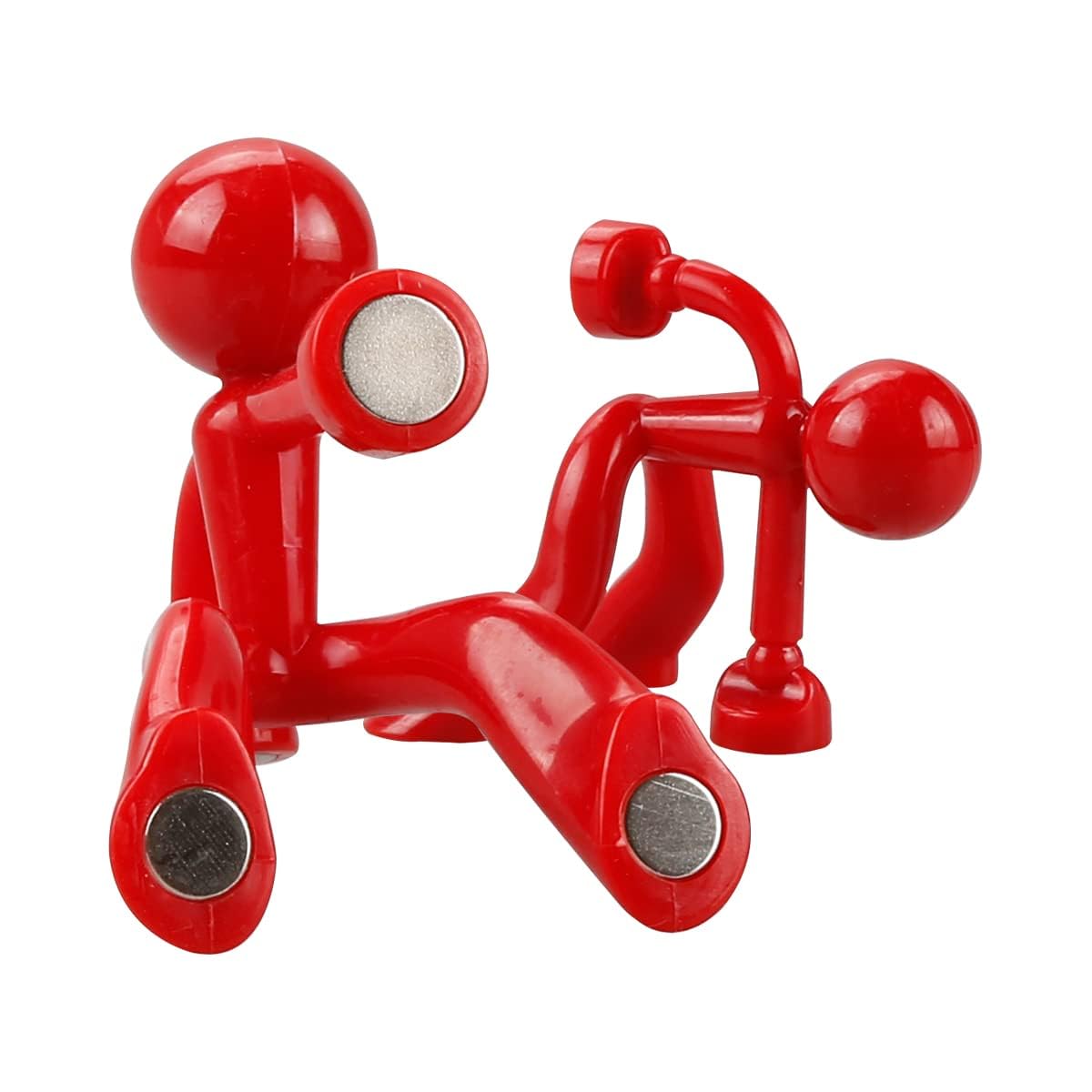 Gladfresit Red Magnetic Key Holder - Magnetic Man Key Hook Wall Key Holder Magnets Home For Any Metal Surface(Red)
