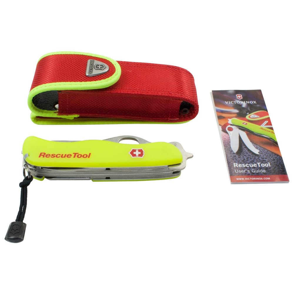 Victorinox RescueTool One Hand - Cuchillo (170 g, 12,2 cm, 34,5 mm, 21 mm, Amarillo, Acero inoxidable)
