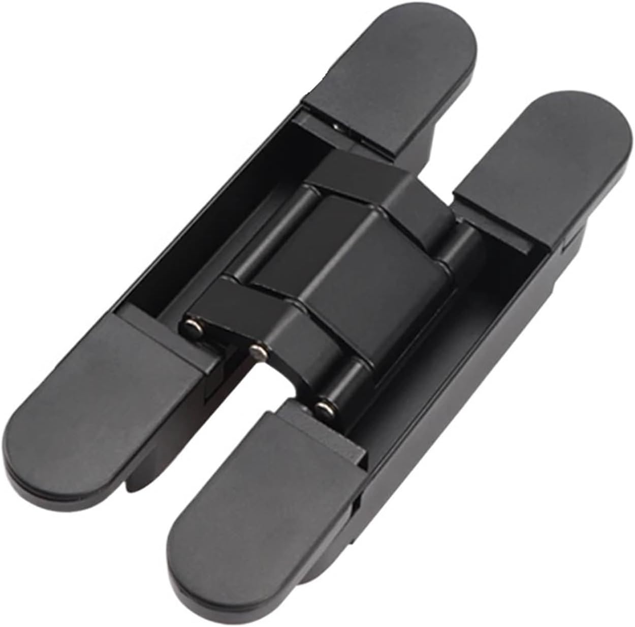 Invisible Door Hinges 2 Pcs Invisible Door Hinge 3D Adjustable Wooden Door Hidden Hinge Folding Door Hidden Door Cross Hinge Hidden Hinge for Door(Silver,Small)