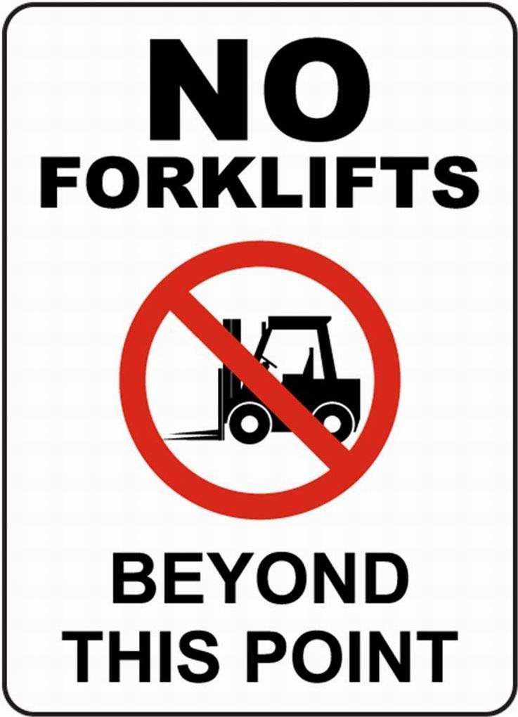 Ufcell No Forklifts Beyond This Point Sign Tin Signs 12x16 Outdoor Indoor Decors