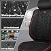 CAR PASS Waterproof Car Seat Covers Front Seats,Neoprene Seat Covers 3D Tyre Embossed,All-Weather Automotive Seat Cover Non-Slip Durable,Universal Fit for SUVs Cars Trucks, Airbag Compatible,Black Red