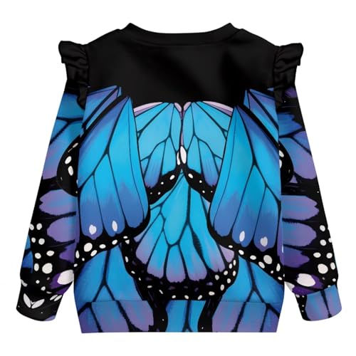 Toddler Girl Long Sleeve Ruffle Blouses Round Neck Stretchy Tops Fashion Tees Outfits Casual Lounge Wear for Child2