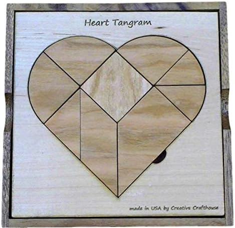 Heart Tangram Puzzle - Premium Model.