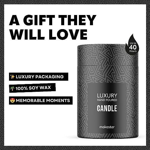 Thinking of You Gifts - Luxury Soy Wax Candle - Vanilla, Jasmine, Sugared Almond - Makester - Image 3