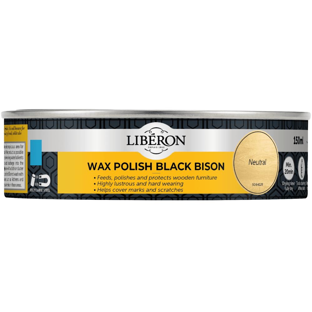 Liberon 150Ml Neutral Wax Polish Black Bison (Paste)