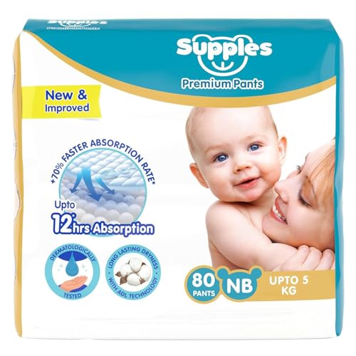Amazon Brand - Supples Premium Diaper Pants | for Newborn Babies ...