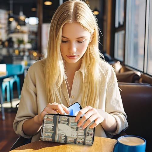 Womens Wallet Multi Slots Travel Purse Long Ladies Wristlet PU Leather Card Wallets Large Capacity RFID Blocking Clutch for Shopping Dating Travel Party3