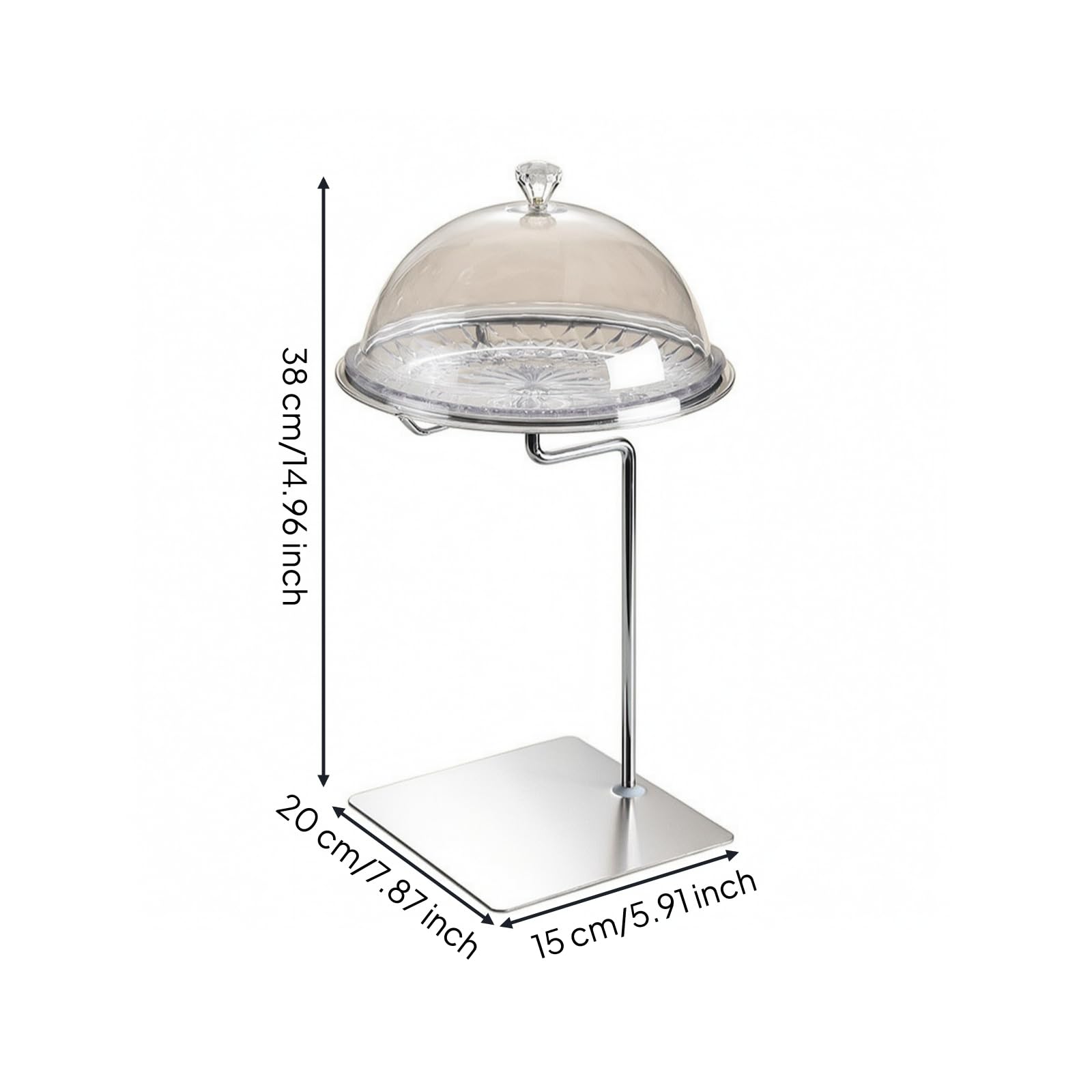 Alzata per Torte con Cupola Multiuso | raffreddato, Torta con Coperchio, per Buffet, Pasticcerie, Supporto Semplice