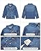 Vetinee Women's Shacket Fashion Jean Jacket Plus Size Blue XX-Large Size 20 22