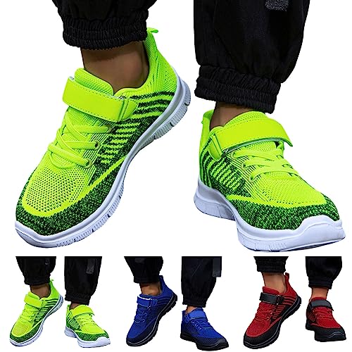 IWIHMIV Boys Lightweight Non Slip Running Shoes Kid Girls Athletic Tennis Shoe Breathable Lightweight Slip on Sports Shoes2