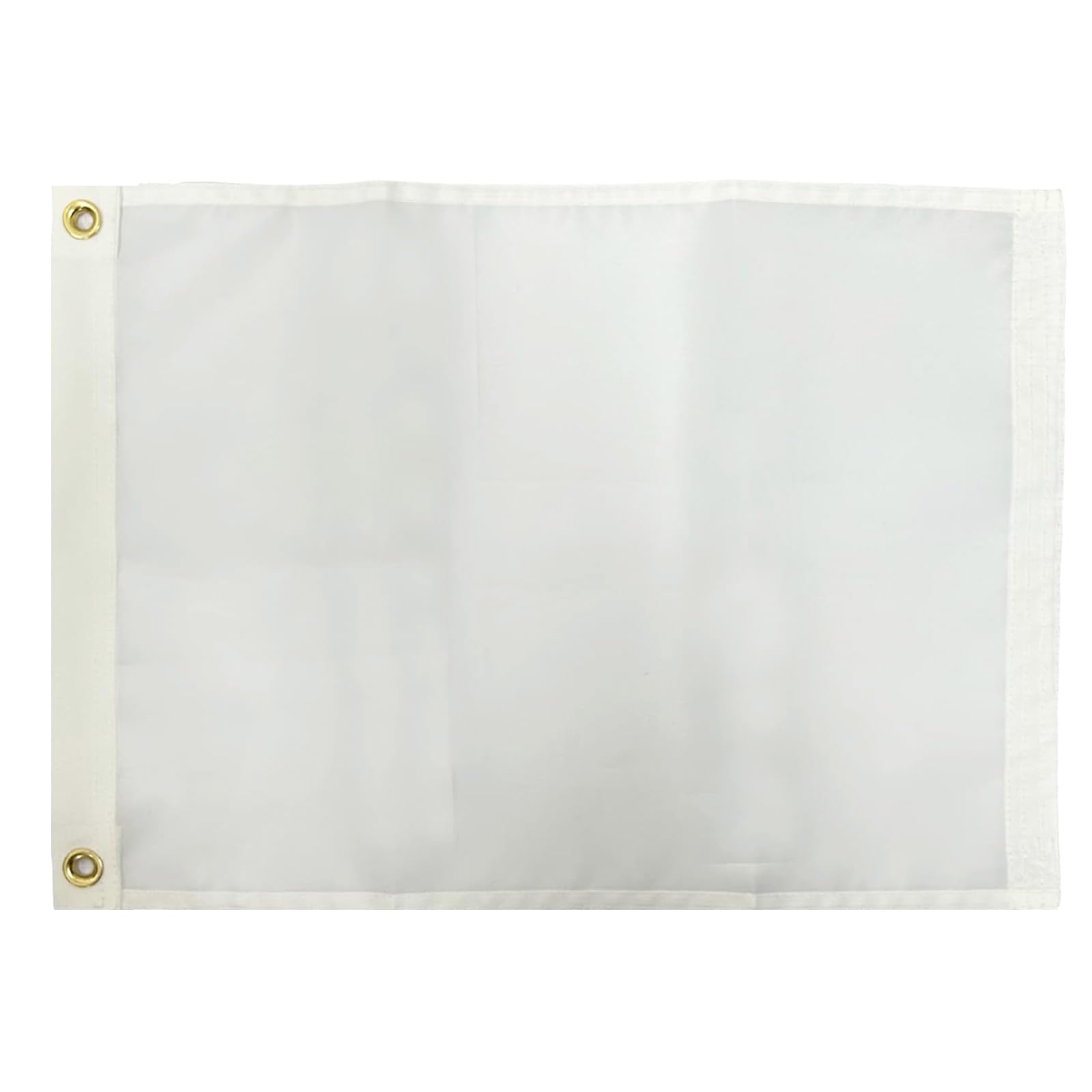 AMZFLAG Solid White Flag 12x18 Inch, Vivid Color Small Plain White Flags for Outdoor, Polyester DIY Blank White Flags Banner with Brass Grommets Fade Resistant