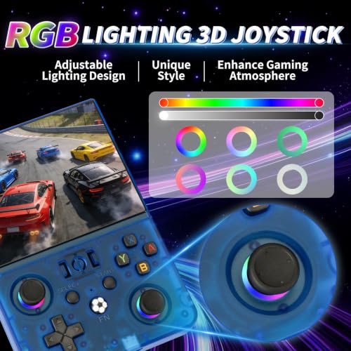 Image of 2026 NEW Upgrade R36MAX Ⅱ Retro Video Game Console - 4.5 Inch Ultra-Large Screen, Support 18000+Classic Games, 64G TF Card, Linux System, 4000mAh Battery, Birthday Gift for Adult (Blue)