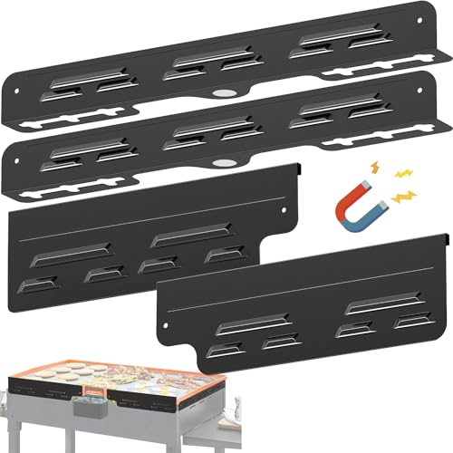 Wind Guards for Blackstone 28 Inch Griddle, Magnetic Stainless Steel Wind Screen, Blackstone Griddle Accessories for Blackstone Grill, Protect Flame Hold Heat Save Gas Compatible with Hood, Black