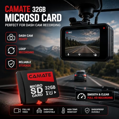Image of Conbre 32GB Micro SD Card Class 10 Memory Card, UHS-I High-Speed Storage, Up to 100MB /s, Full HD Recording for CCTV Cameras, Smartphones, Tablets, Dashcams & Drones