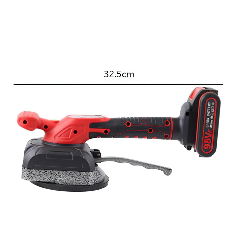 Macchina Vibrante per Piastrelle,Vibratore per Piastrelle con e Ventosa Ingrandita,Macchina di Posa di Piastrelle di Ceramica a Mano Capacità di Adsorbimento 200kg (2 Battery EU Plug)