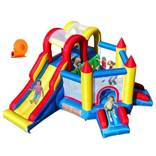 Umbalir InfIatable Bounce House for Kids 3-8 yr, Bouncy House Accommodate 4-6 Kids, Fun and Safe Indoor/Outdoor Play (12.3'Lx10'Wx6.3'H)
