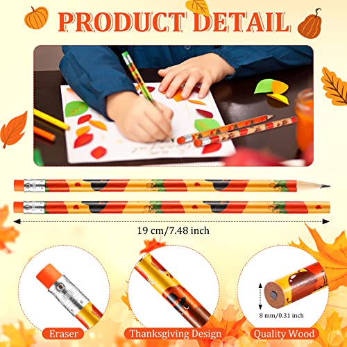 Crtiin 50 Pcs Lápices de Colores Temática Otoño miniatura 2
