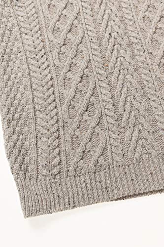 Image of Aran Crafts Men's Irish Soft Cable Knitted Zip Neck Jacket (100% Merino Wool)