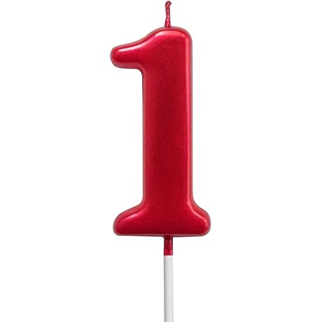 Strawberry Birthday Candle Sweet Baby 1st One Year Cake Bady Roman Numeral Cool Number Candle