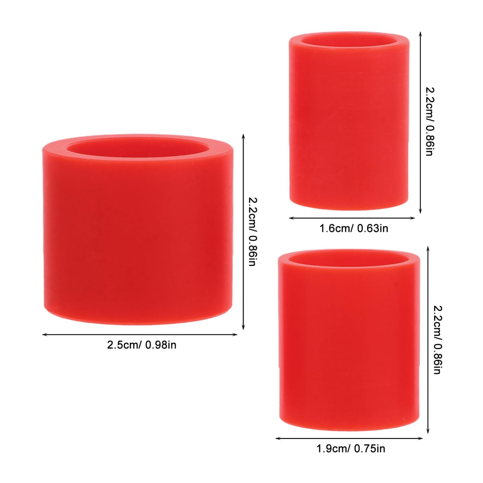 Unomor Sanding Grinding Arbor Collet Adapters 3pcs Wheel Arbor Step-Down Adapters Plastic Shank for Bench Grinder