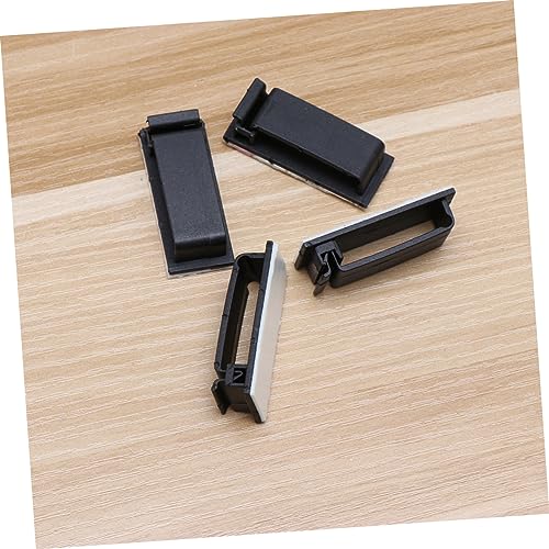 50Pcs Soportes de Bridas de Plástico con Adhesivo para Gestión de Cables | Diseño de Bloqueo Ajustable, Clips Negros para Auriculares y Cables de Computadora, Montaje en Pared o Techo, Fácil Montaje miniatura 4