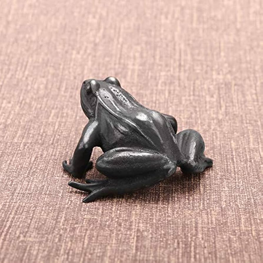 Amazon.com: QianKao 古玩杂项复古铸铜青蛙摆件蛤蟆田鸡桌面小