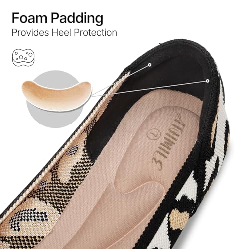 Image of ATHMILE Pointed Toe Flats for Women Comfortable Knit Ballet Flats Shoes | Slip-on Lightweight Dressy Work Shoes Machine Washable Womens Flats for Work Office Business Casual Wedding