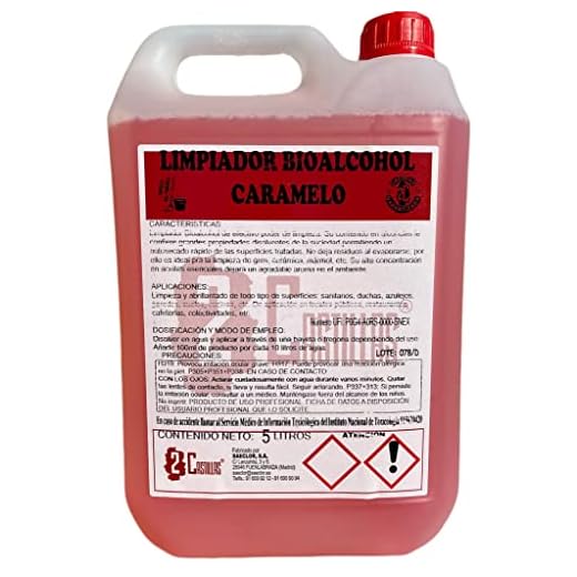 Limpiador Fregasuelos y todo tipo de Superficies • Fregasuelos Perfumado Duradero • Limpiador Multiusos con Olor Caramelo Garrafa 5 Litros • Limpiador Concentrado para Hostelería y Empresas