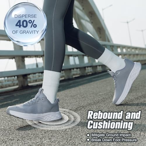 Image of Wide Toe Box Shoes Women Sneakers Extra Wide Width Arch Support Non-Slip Tennis Athletic Ultralight Running Shoes for Women Walking Diabetic Plantar Fasciitis Footwear 6-12