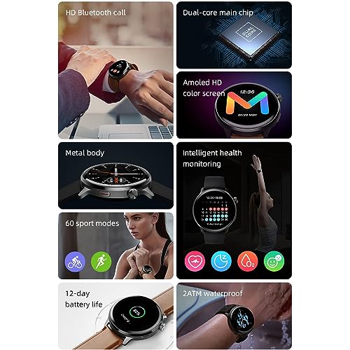 mibro Relógio Inteligente Lite 2, monitor de fitness HD DE 1.3