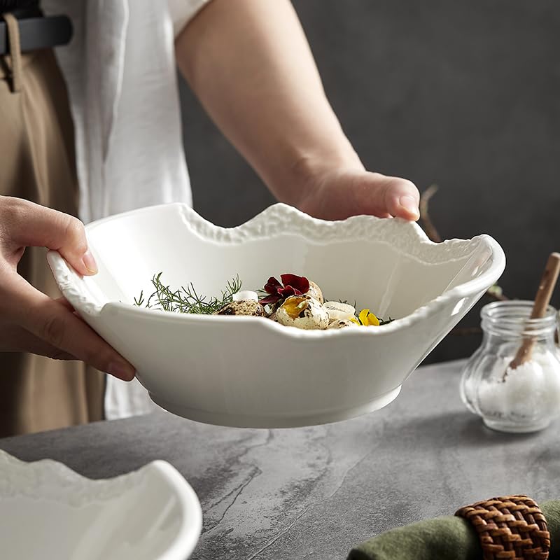 Miski do sałatek domowa ceramiczna miska na makaron chińska zastawa stołowa nieregularna miska do zupy śniadanie miska na płatki owsiane restauracja miska na ryż miski obiadowe (M)