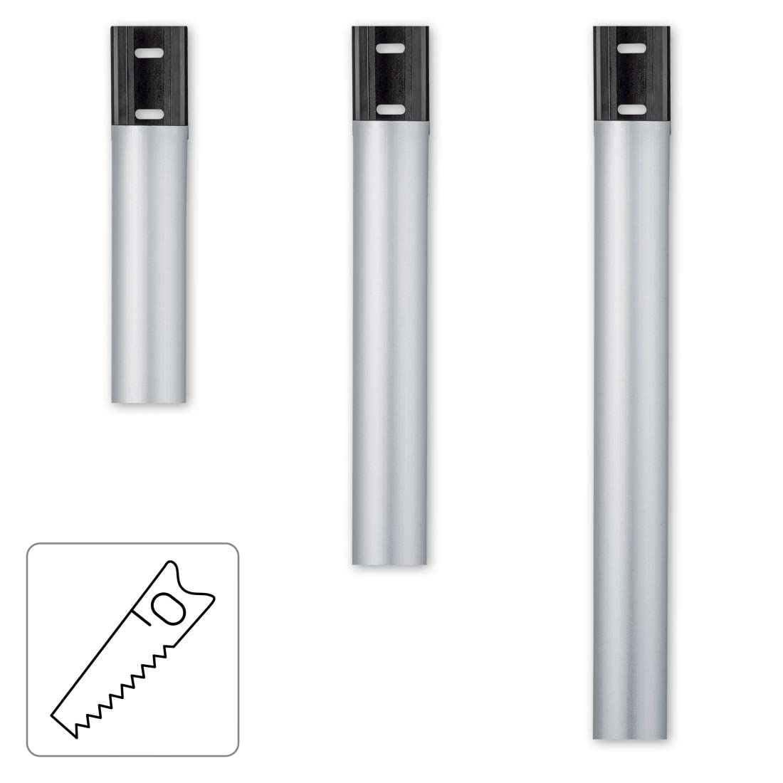 Chemin De Câbles Aluminium Hama 110cm - Cache Câbles TV Mural Ou Sol Gris