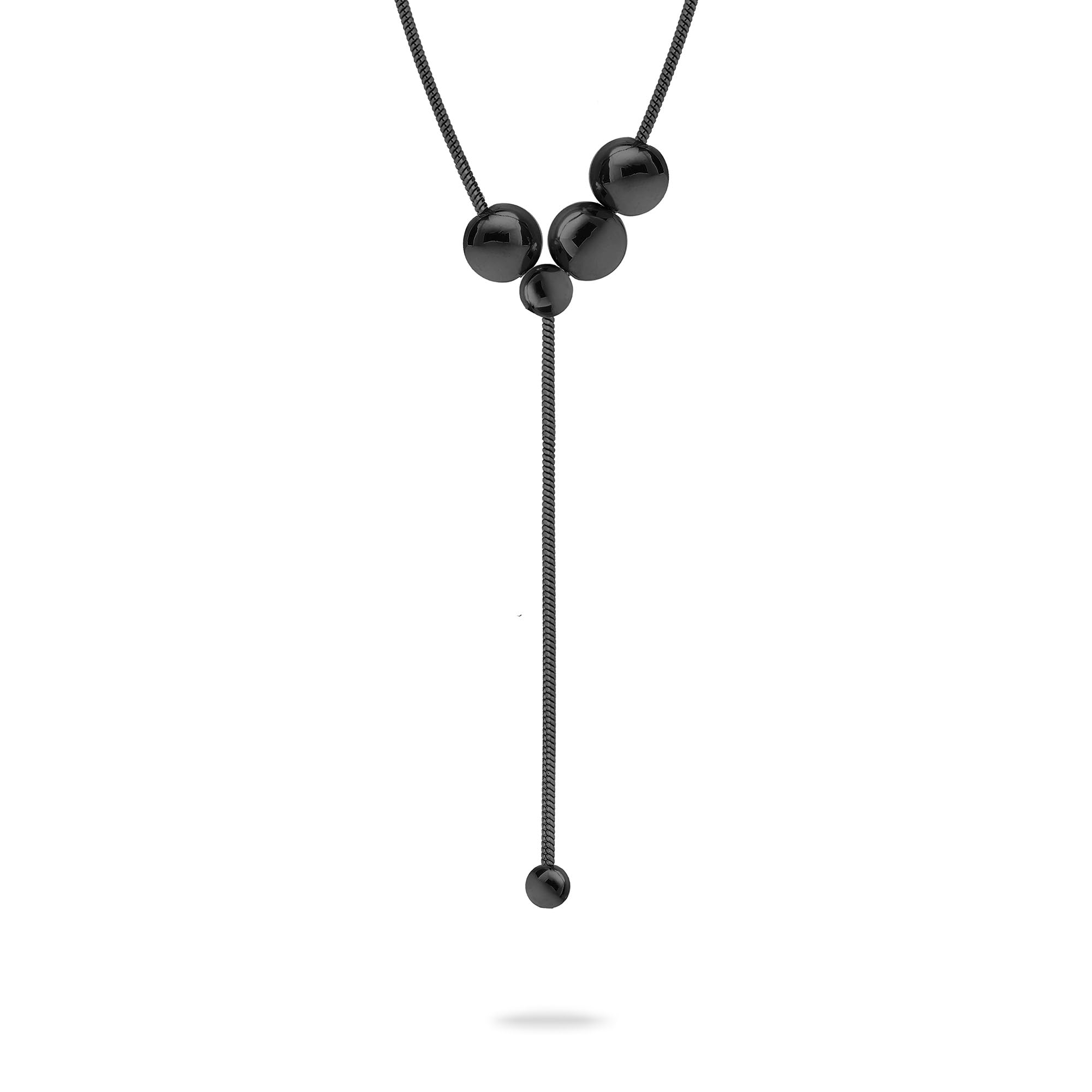 Liebeskind Berlin Ladies Necklace LJ-1717-N-42 in Stainless Steel IP Black