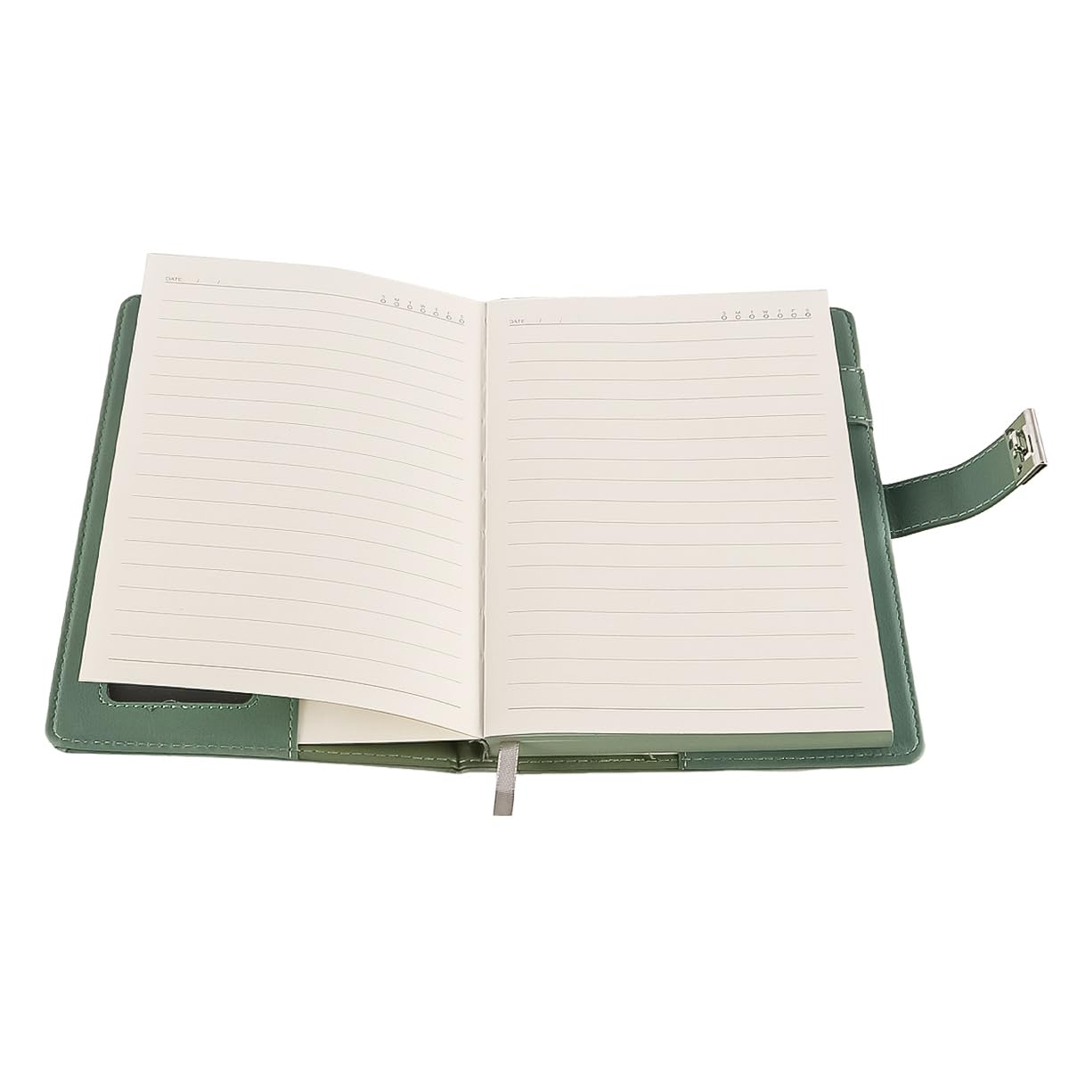 Laroal Notebook with lock Leather diary with digital lock Lockable A5 diary Suitable for men, women, teachers and students - Image 3